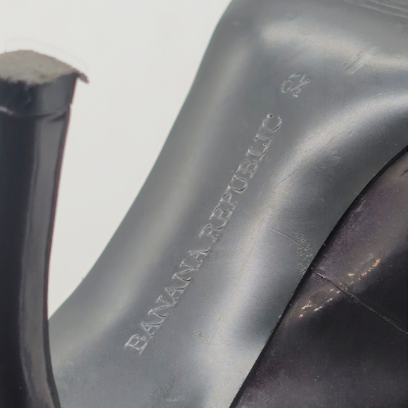 Banana Republic sz 6.5 Maroon Leather Open Toe Pumps Heels - Picture 10 of 11